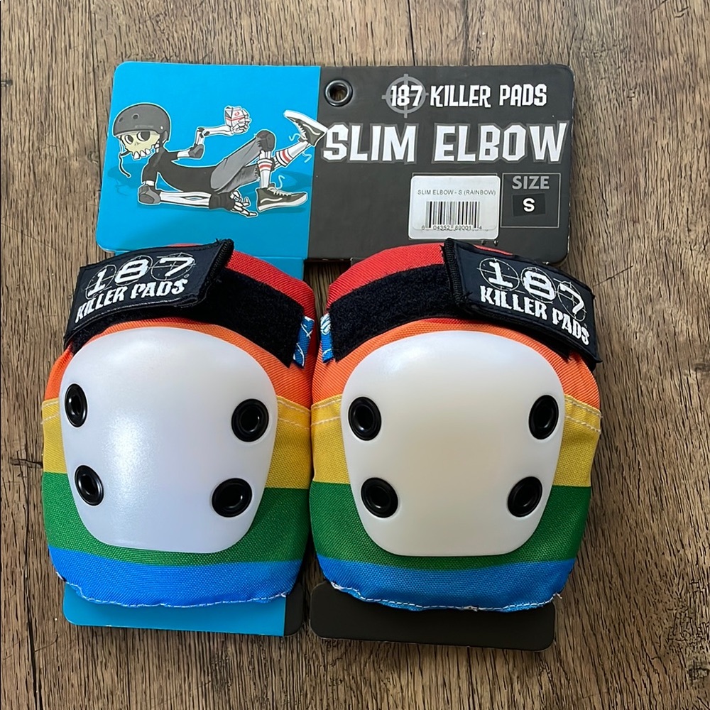 187 killer pads rainbow slim elbow pads size small